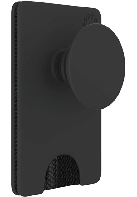 PopSockets PopWallet+ with Integrated Swappable PopTop - Black